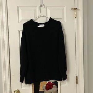 Black waffle old navy sweater